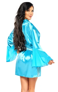 Marlene peignoir Turquoise