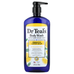 Dr. Teal's, гель для душа с чистой английской солью, пребиотиком мелиссы и эфирными маслами, 710 мл (24 жидк. унции)