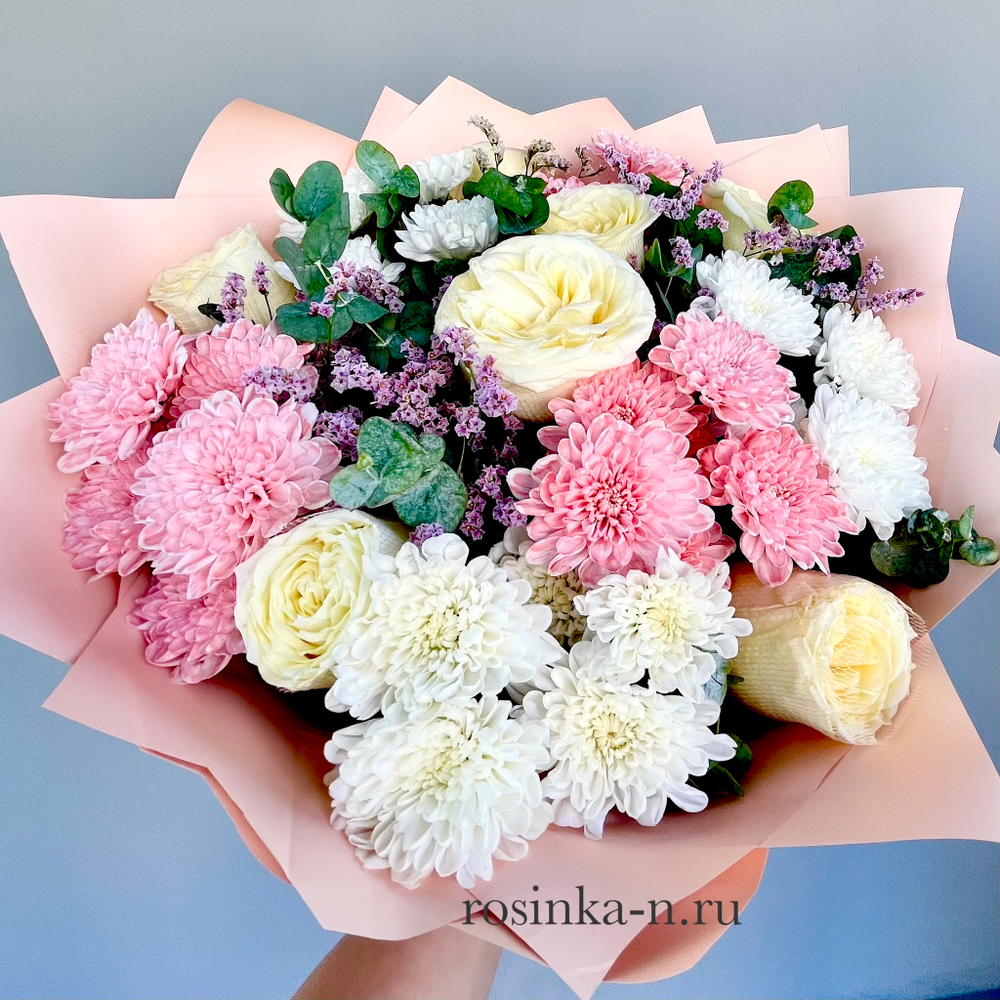 Букет Микс (Роза, Хризантема)
