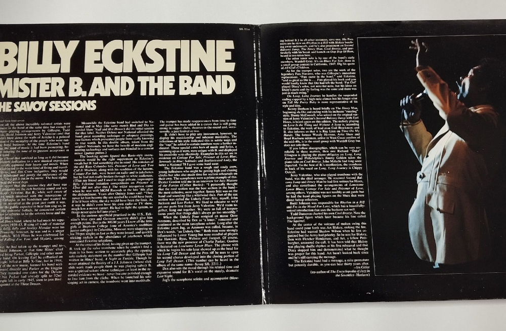 Винтажная виниловая пластинка LP Billy Eckstine Mister B. And The Band (USA 1976)