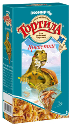 Корм-лакомство для водных черепах 50г, Креветки Зоомир Тортила М