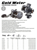 Катушка мультипликаторная Okuma Cold Water CW 30DLA Line Counter LH Trolling 4.3:1