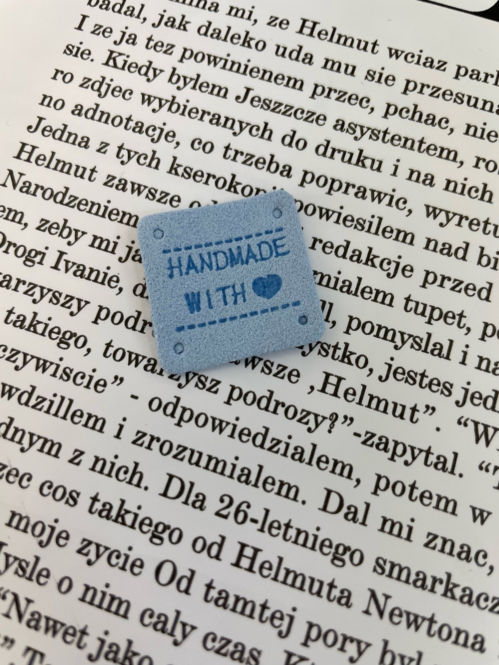 HAND MADE КВАДРАТ ГОЛУБОЙ - Нашивка 2,5см (1244 Евгения)