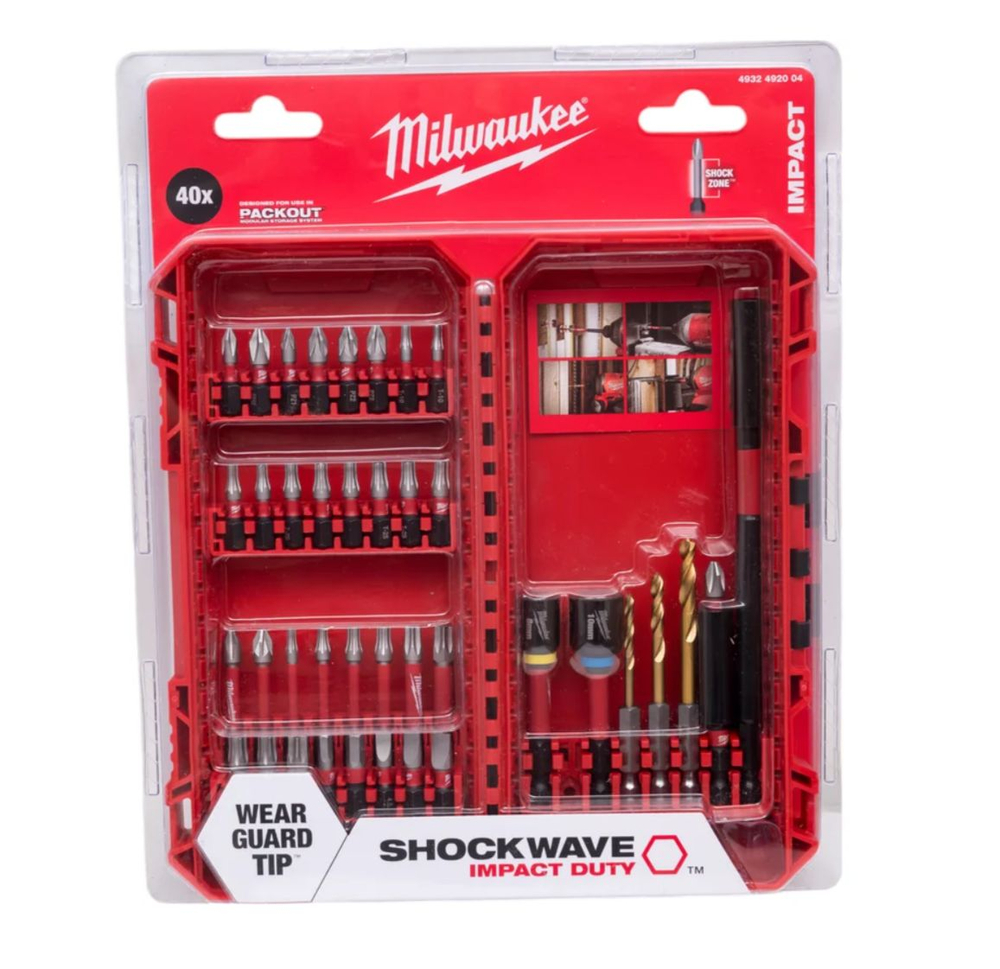 Биты Milwaukee SHOCKWAVE GEN III набор 48 предметов в пласт. кейсе 4932492005