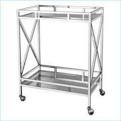 Тележка сервировочная,нержавеющая сталь 75*45*97 см. P.L.--Hotelware