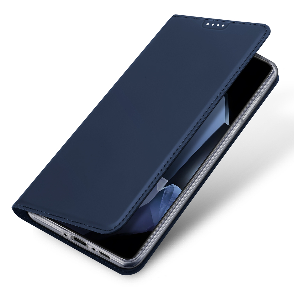 Чехол книжка из PU кожи синего цвета от Dux Ducis для смартфона OnePlus 13, серия Skin Pro Series Case