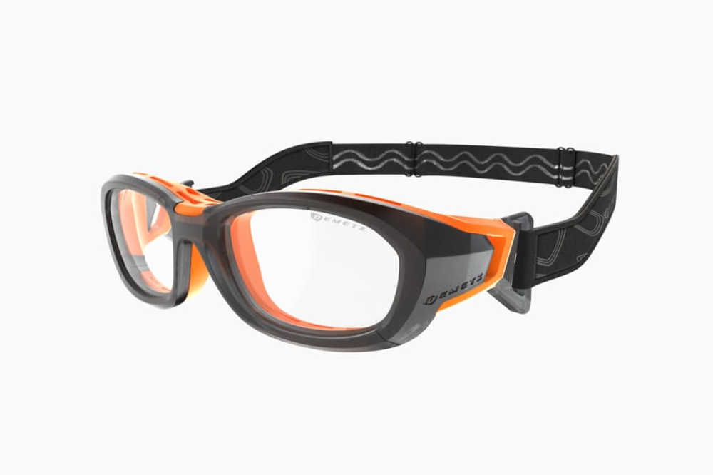 Спортивные очки с диоптриями Demetz Smash / Crystal Grey Orange / для детей до 10 лет