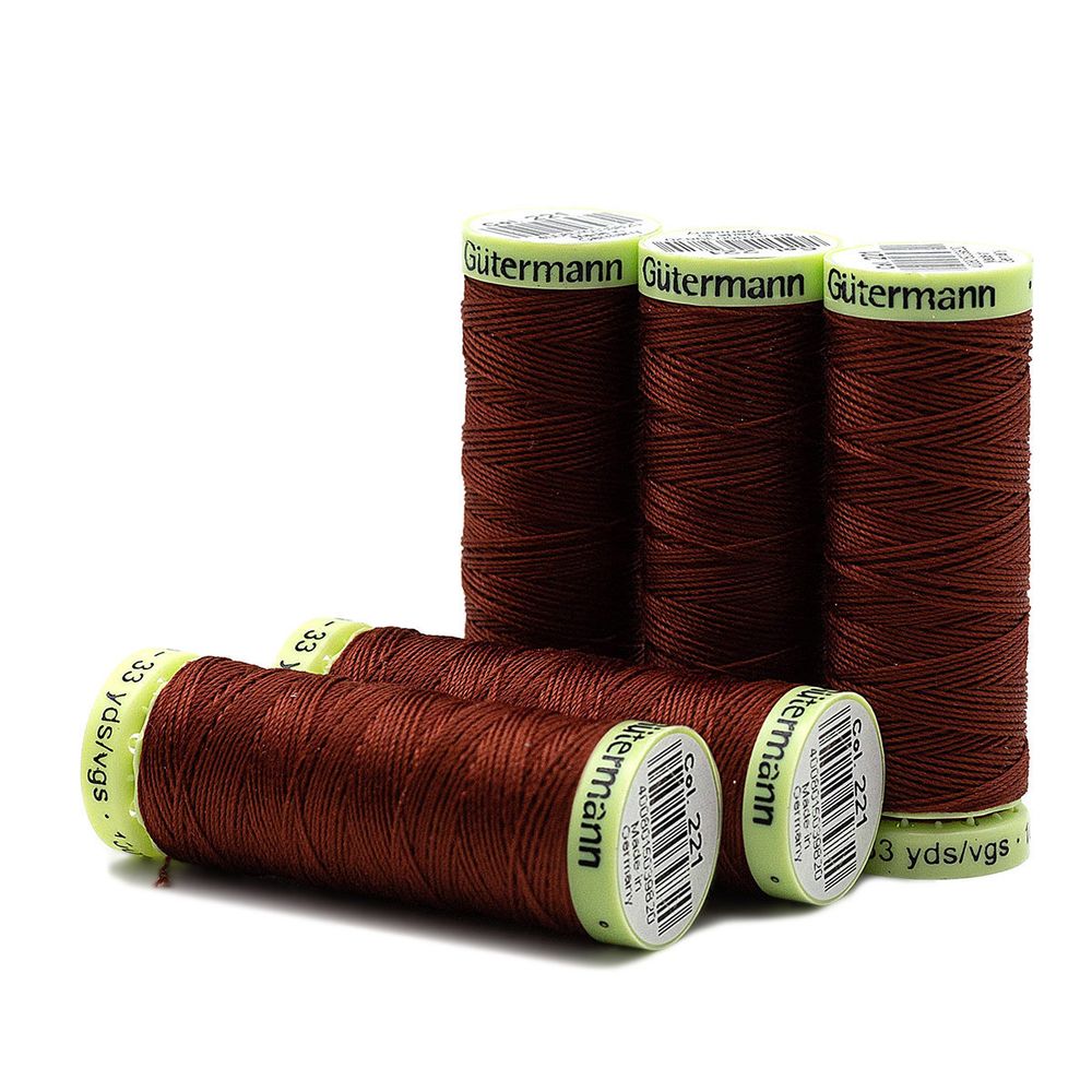 Нитки отделочные Gutermann Top Stitch 30 (30 метров), 5 кат. | 221 красно-терракотовый