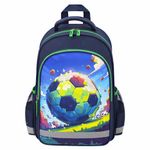 Рюкзак ПИФАГОР SCHOOL, 1 отделение, 3 кармана, "Football match", 38x28х14 см, 273171