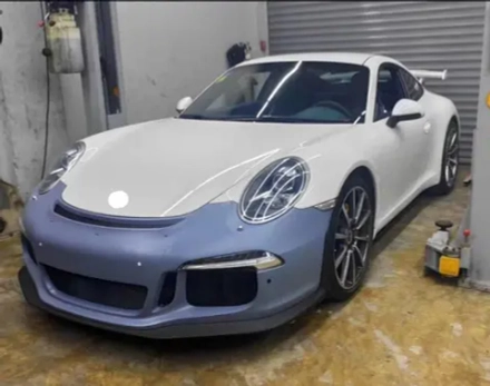 Обвес переделка переднего бампера в стиле GT3 для PORSCHE 911 991.1 2011–2017
