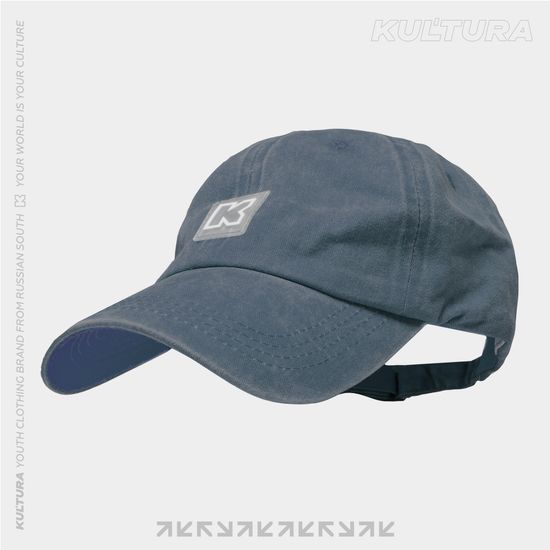 Кепка КУЛЬТУРА "Logo K" garment-dyed тёмно син
