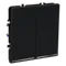 Выключатель двухклавишный с подсветкой Voltum S70 Графит VLS020207