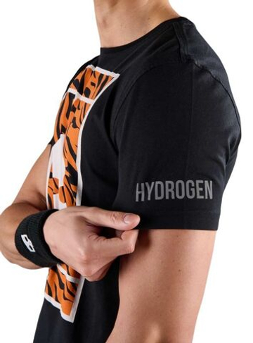 Мужская теннисная футболка Hydrogen Court Cotton T-Shirt - черный