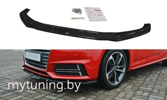 Сплиттер бампера переднего V.3 для AUDI S4 / A4 B9 S-Line (15-...)