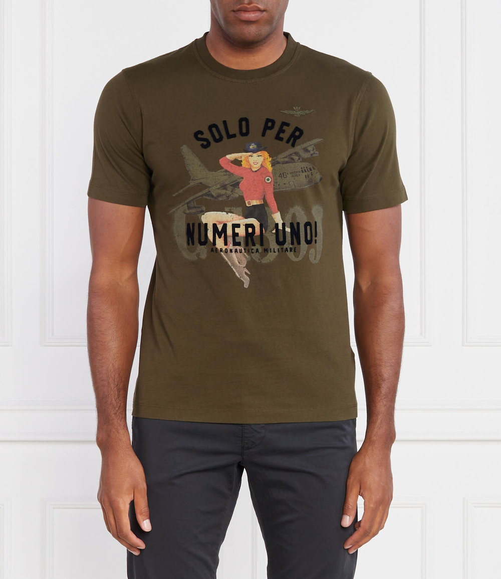 Футболка Aeronautica Militare - оливковый(TS2131J584)