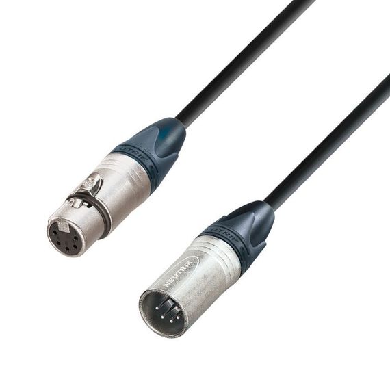 Adam Hall K5 DGH 2000 - кабель DMX, Neutrik 5-pin XLR (M) - 5-pin XLR (F), 0.22 мм2, 20 м