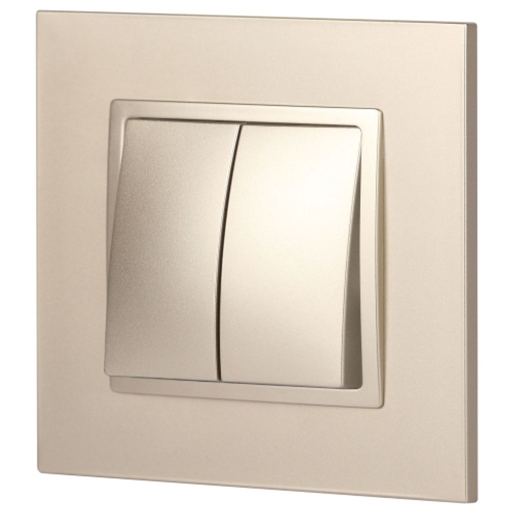 Переключатель ЭРА Elegance 14-1106-04 двойной 10АХ-250В IP20 шампань | Эра Elegance