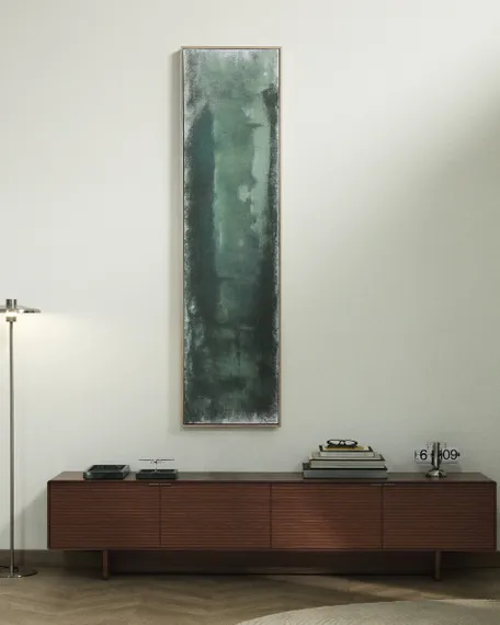 Абстрактная картина Selnar зеленая 182 x 47 см