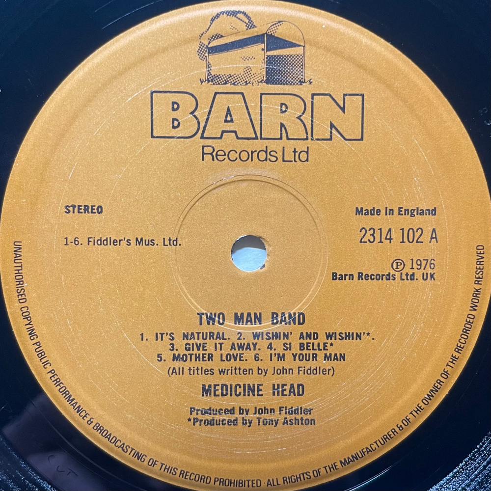 Medicine Head- Two Man Band (Англия 1976г.)