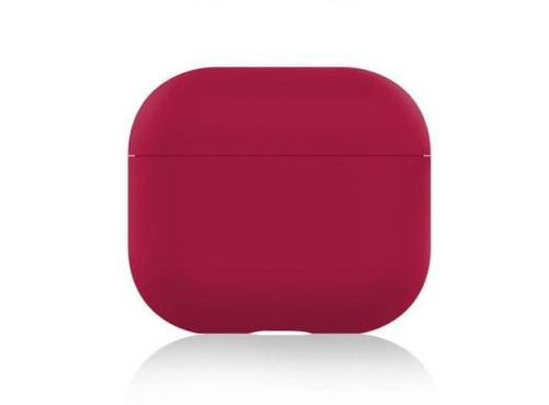 Силиконовый чехол для AirPods 3 бордовый