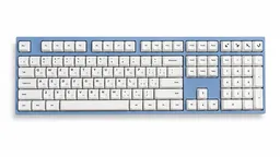 Custom Varmilo Sea Melody V3 108, механическая клавиатура на белом фоне