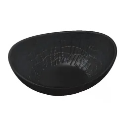 Салатник 300 мл овальный 16*12 см h6 см емкость для закусок Black Raw Wood P.L. [6]