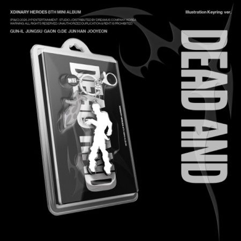 Альбом Xdinary Heroes - DEAD AND 8th Mini Album ILLUSTRATION KEYRING 6 Version SET