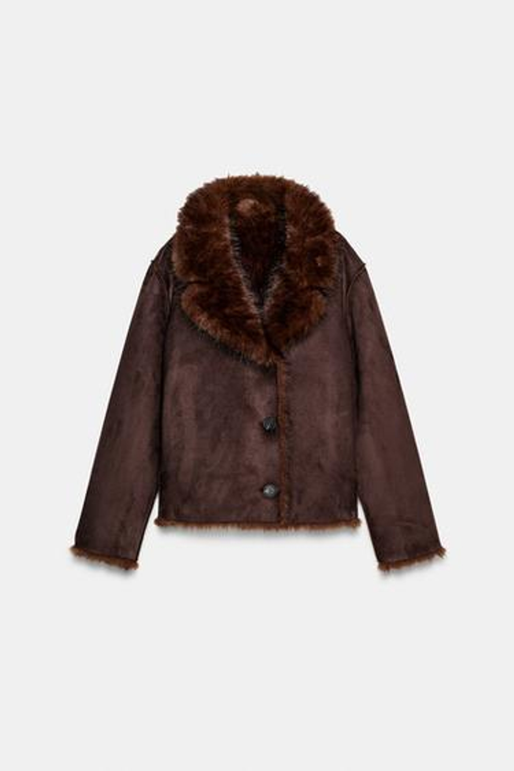 Двусторонний искусственный мех Двусторонний пиджак - ZARA