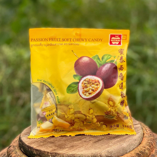 Жевательные тайские конфеты с соком маракуйи Passion Fruit Flavoured Soft Chewy Candy MitMai Brand
