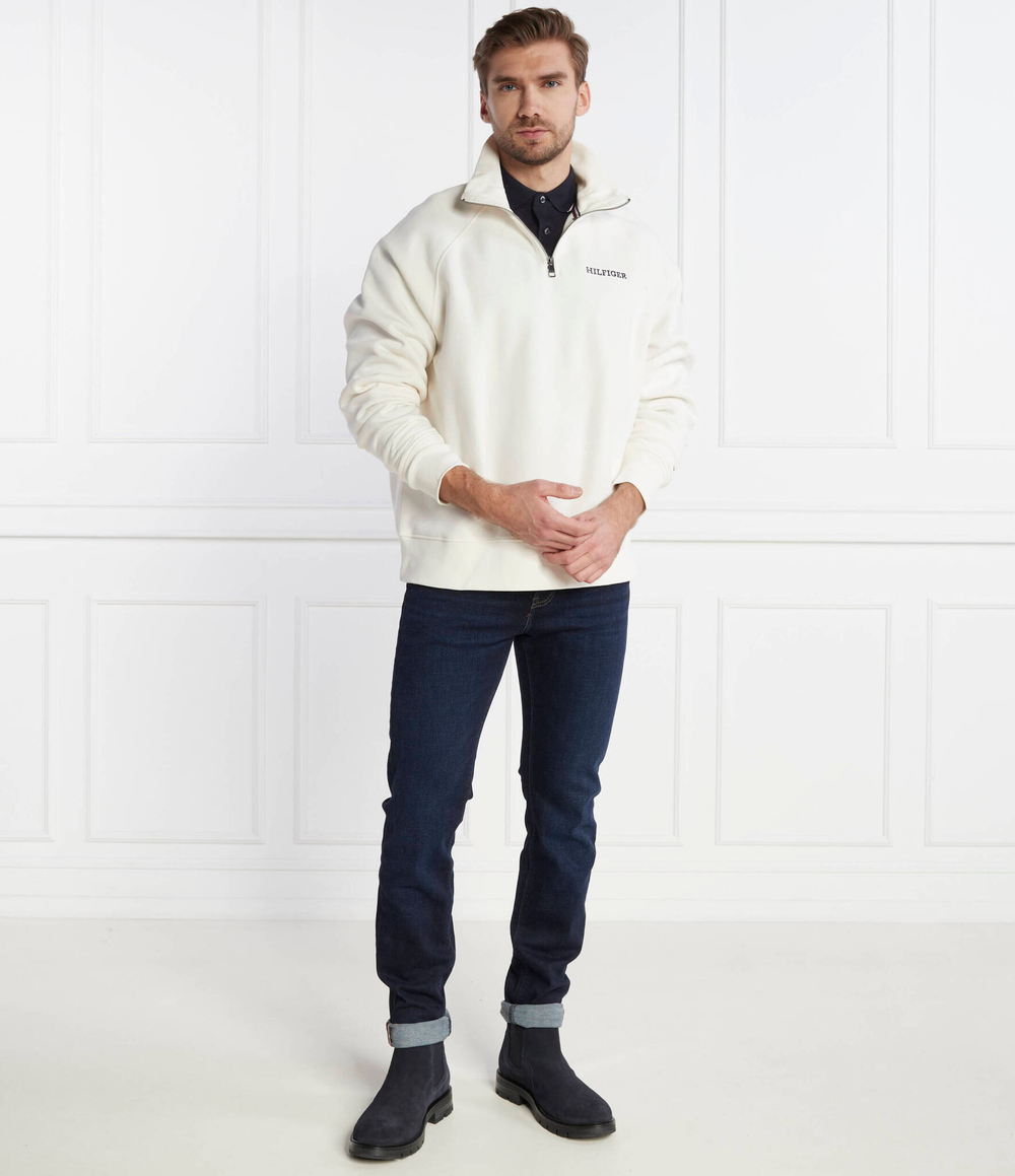 Худи MONOTYPE EMBRO HALF ZIP Tommy Hilfiger - экрю(MW0MW32737)