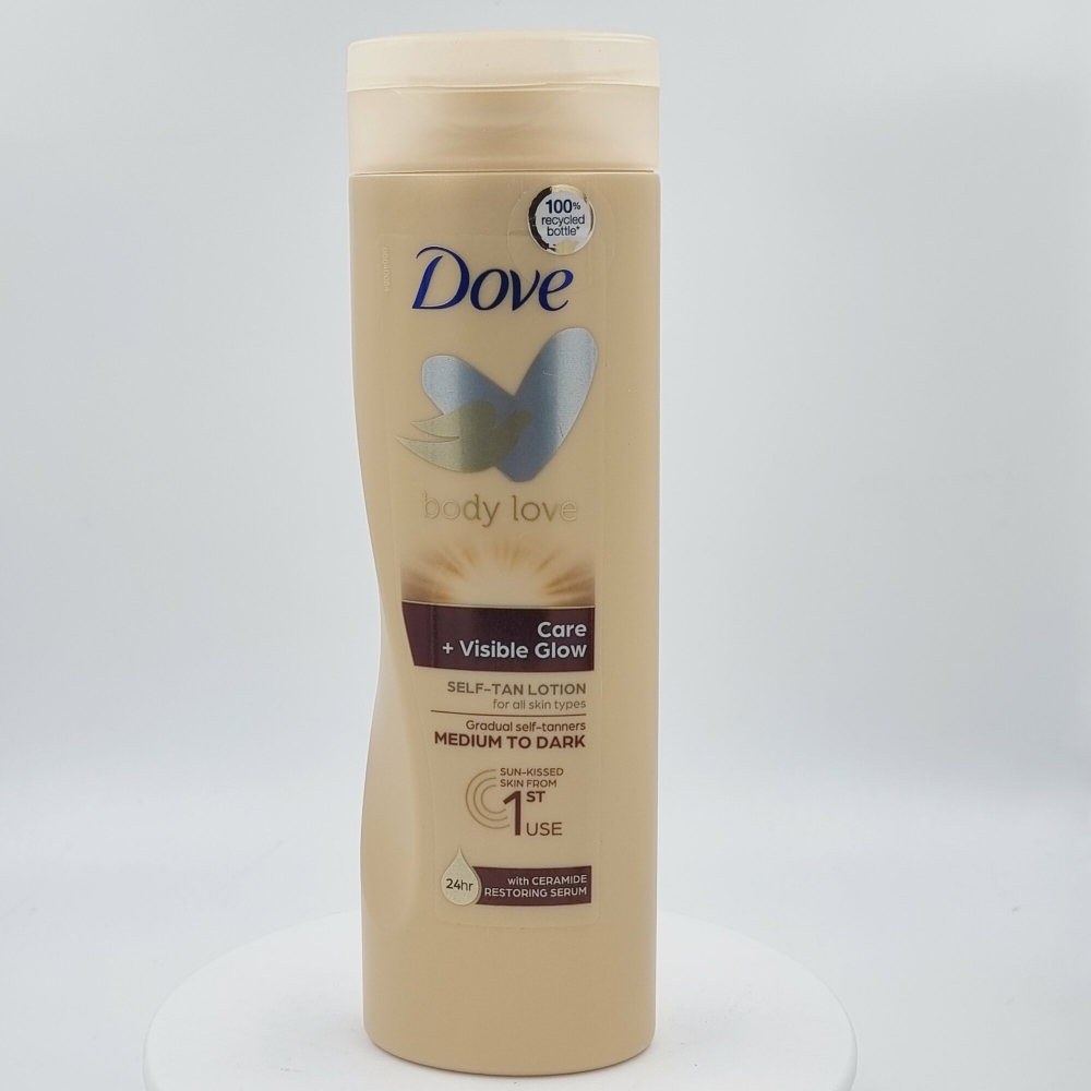Лосьон автозагар для тела Dove Body Love Care+Visible Glow от среднего до темного тона с керамидами 250 мл ( Германия )