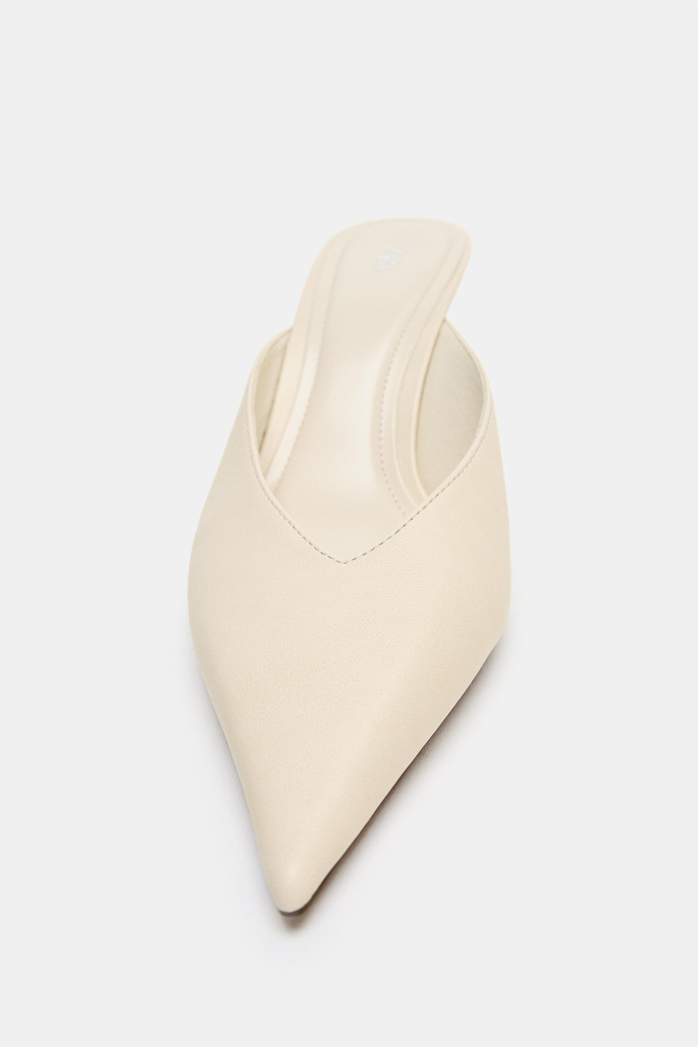 ZARA ТУФЛИ-МЮЛИ НА ТАНКЕТКЕ, БЕЛЫЙ