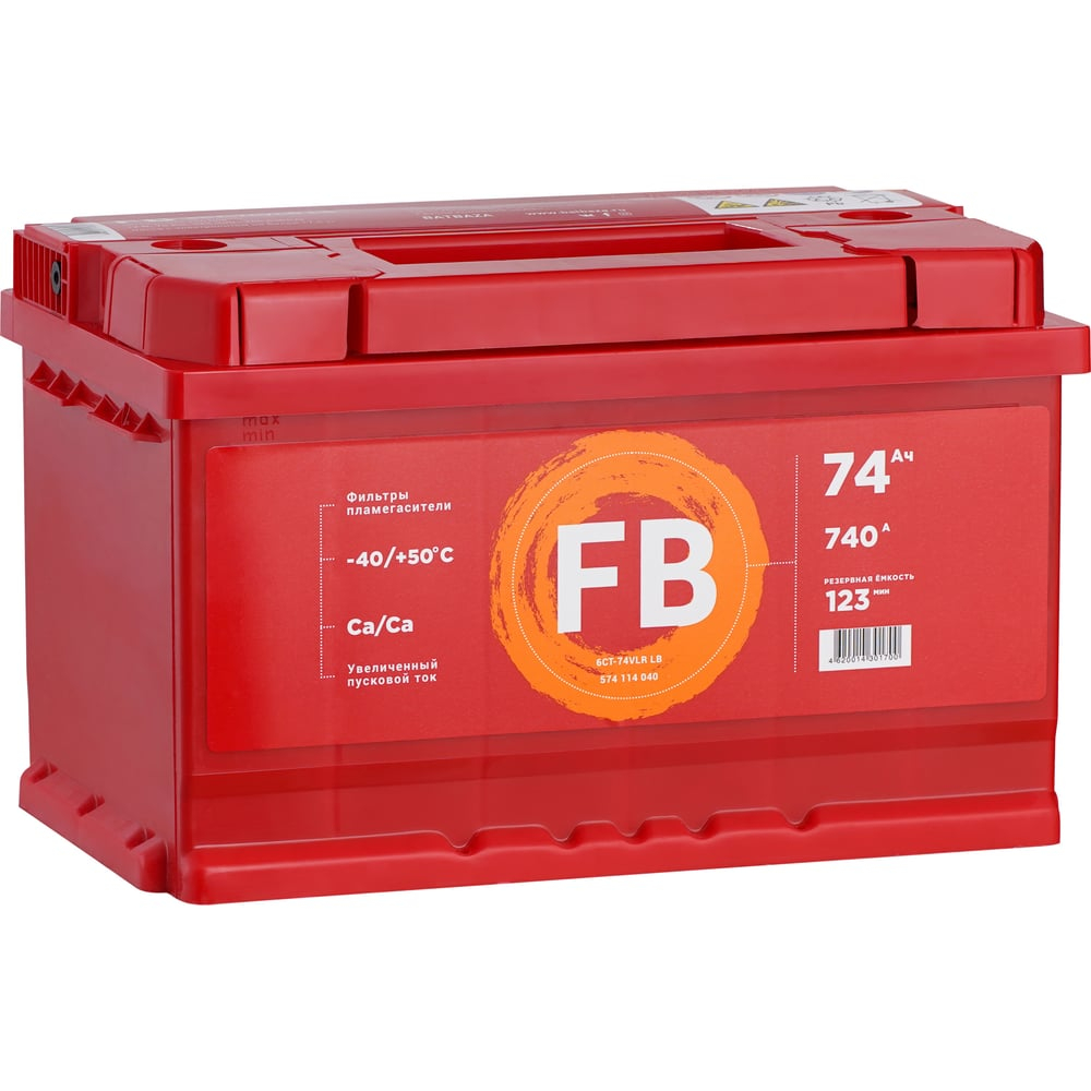 FB 6 СТ  74 А/ч (0) (LBR) низкий
