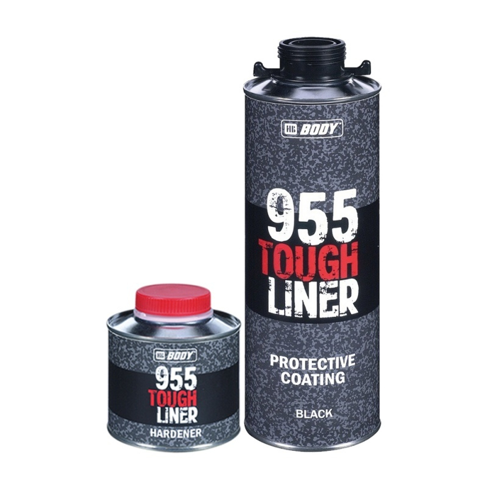 Body Сверхпрочное защитное покрытие TOUGH LINER 955(черн.)(0,6л)+ Отв-ль Body 955 TOUGH LINER(0,2л)