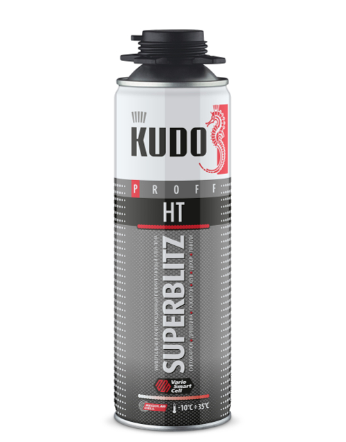 Клей-пена KUDO BOND "Superblitz HT" конструкционный профессиональный всесезонный 650 мл