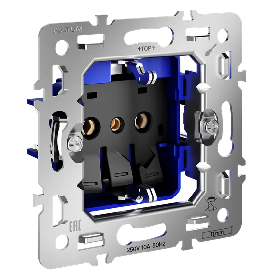 Механизм розетки с заземлением Voltum S70 VLS0401M
