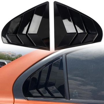 Накладки на окна (жабры) для Mitsubishi Lancer X 2007-2015 чёрный глянец