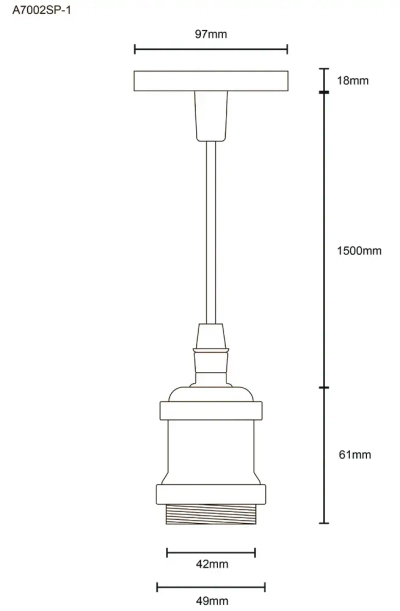 Подвесной светильник Arte Lamp ELECTRA A7002SP-1BC, 1хE27