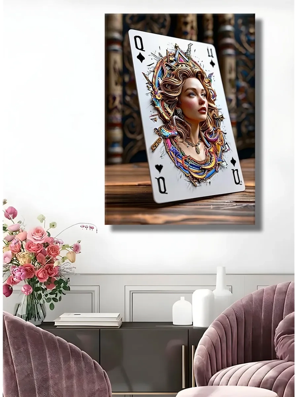 Картина "Королева сердец", для интерьера 50х70см 1шт.