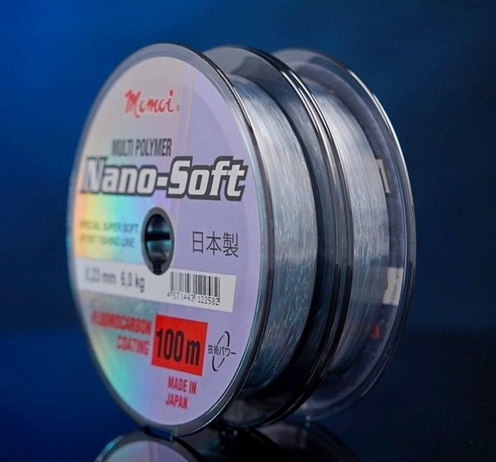 Монофильная леска для рыбалки Momoi Hameleon Nano-Soft 0,15 мм, 2,7 кг, 100 м, прозрачная, 1 штука. Товар уцененный