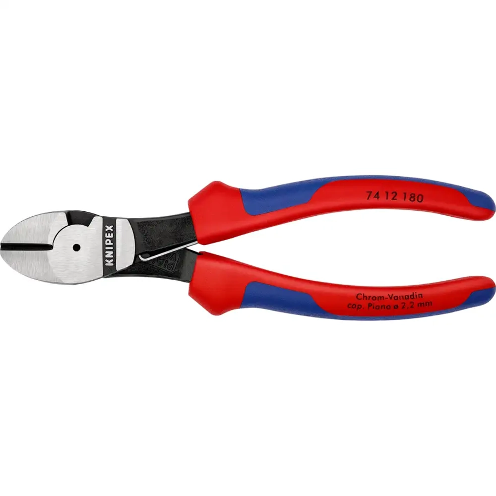 Кусачки боковые особой мощности черненые 180 мм Knipex 74 12 180