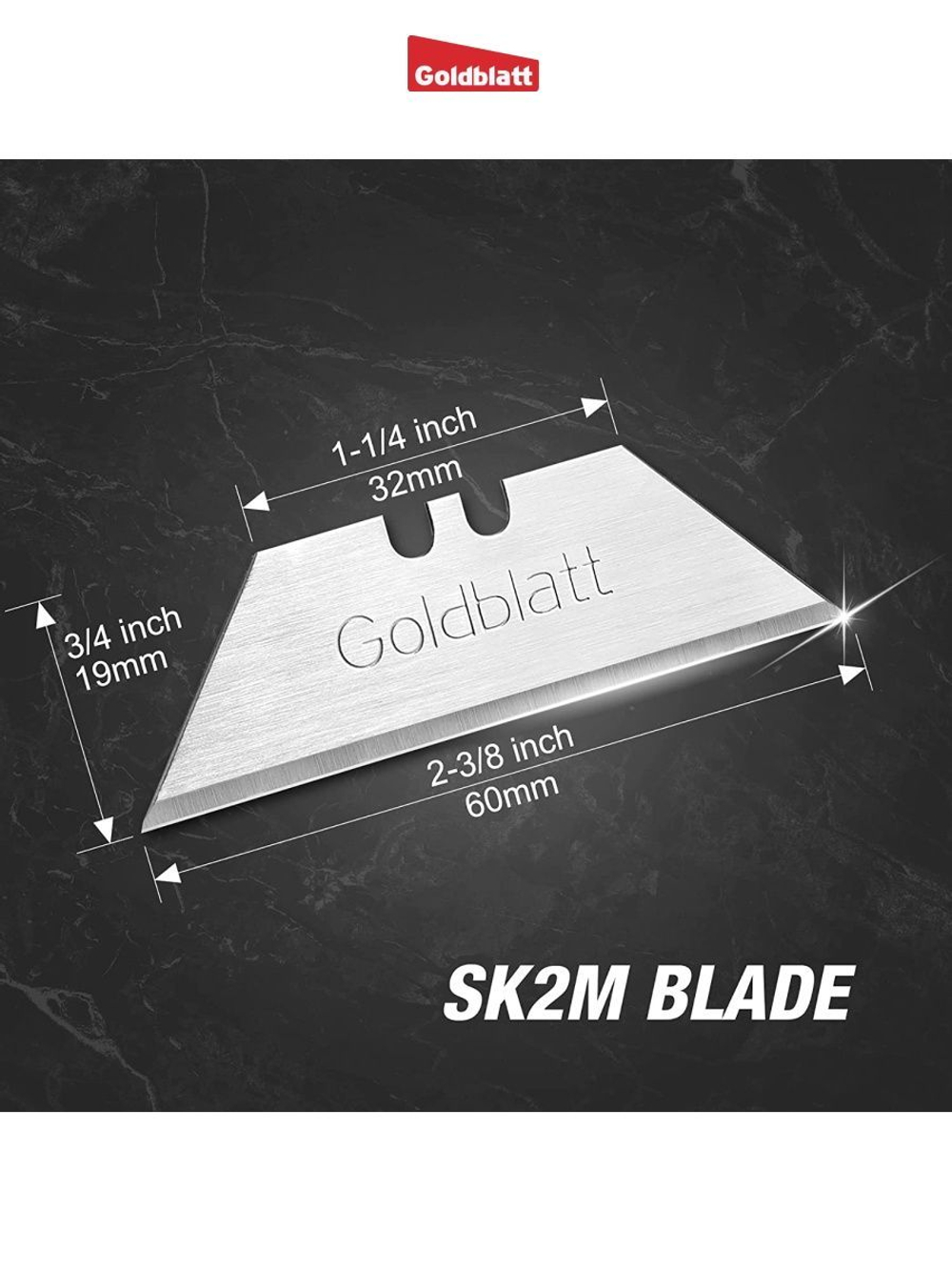 Набор трапециевидных универсальных лезвий 100 шт Goldblatt G08283