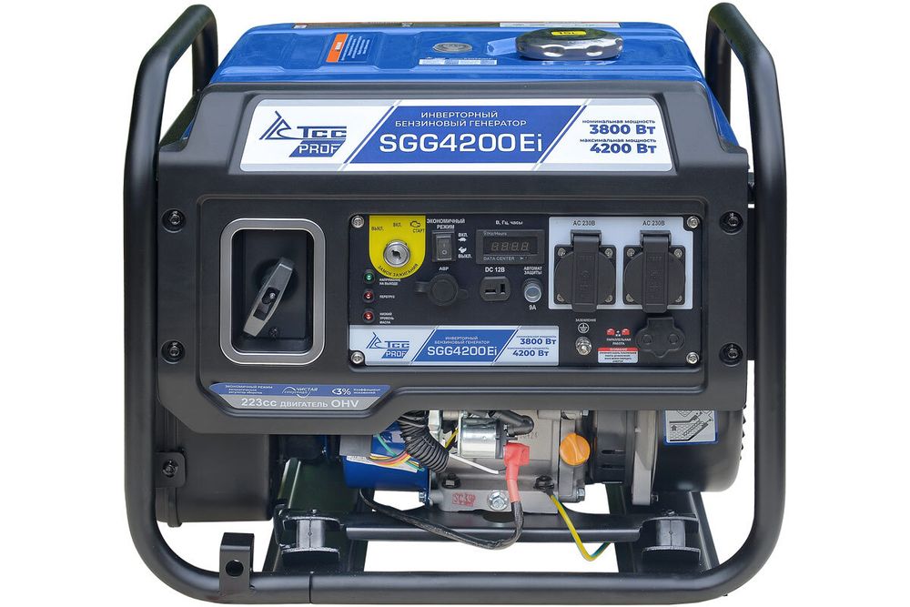 Бензогенератор инверторный ТСС SGG 4200Ei - [3.8 кВт / 220В] с блоком АВР