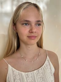 Колье Ажур 5 жемчужин