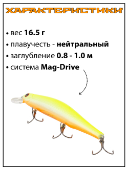 Воблер Минноу Orbit 110SP 110 мм 16.5 г цвет #564R/822