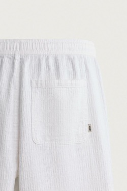 ZARA БРЮКИ RELAXED FIT ИЗ ЖАККАРДА С ЭФФЕКТОМ ПОТЕРТОСТИ, БЕЛЫЙ