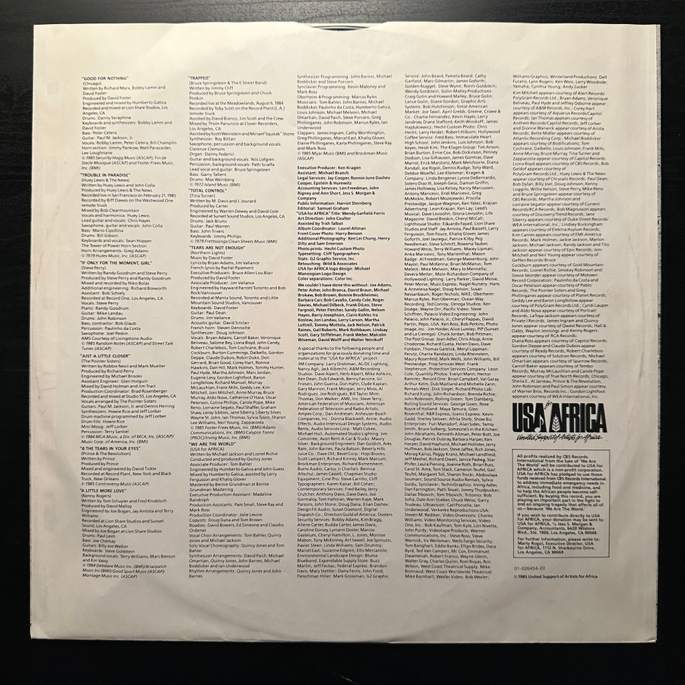 USA For Africa - We Are The World (Европа 1985г.)