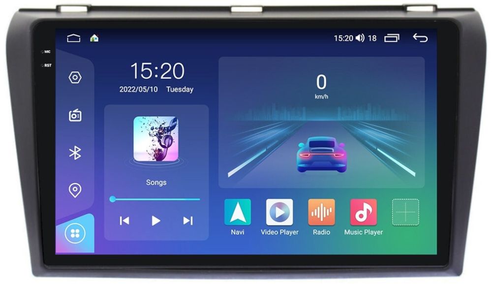 Магнитола для Mazda 3, Axela 2003-2009 - Parafar PF161U2K на Android 13, Быстрая, QLED+2K, CarPlay, 4G SIM-слот
