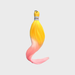 Канекалон M15 Easy Braid (искусственные волосы) 3 цветный Yellow/ white/ light_pink