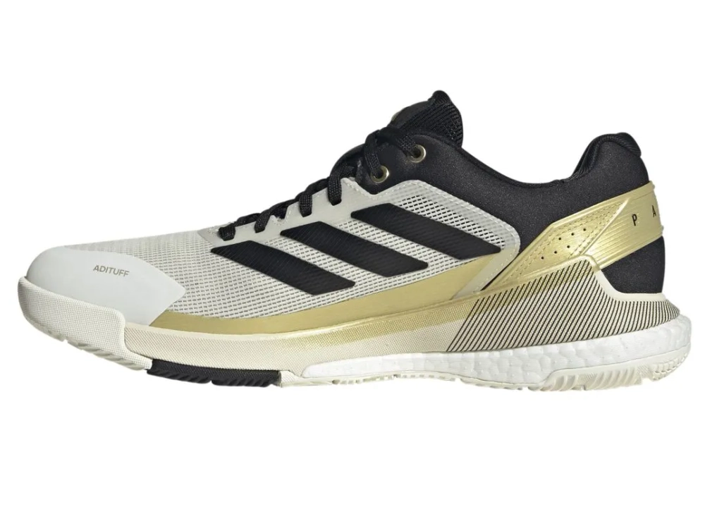 Мужские кроссовки для Padel Adidas Crazyquick Boost Padel - white/core black/gold metallic